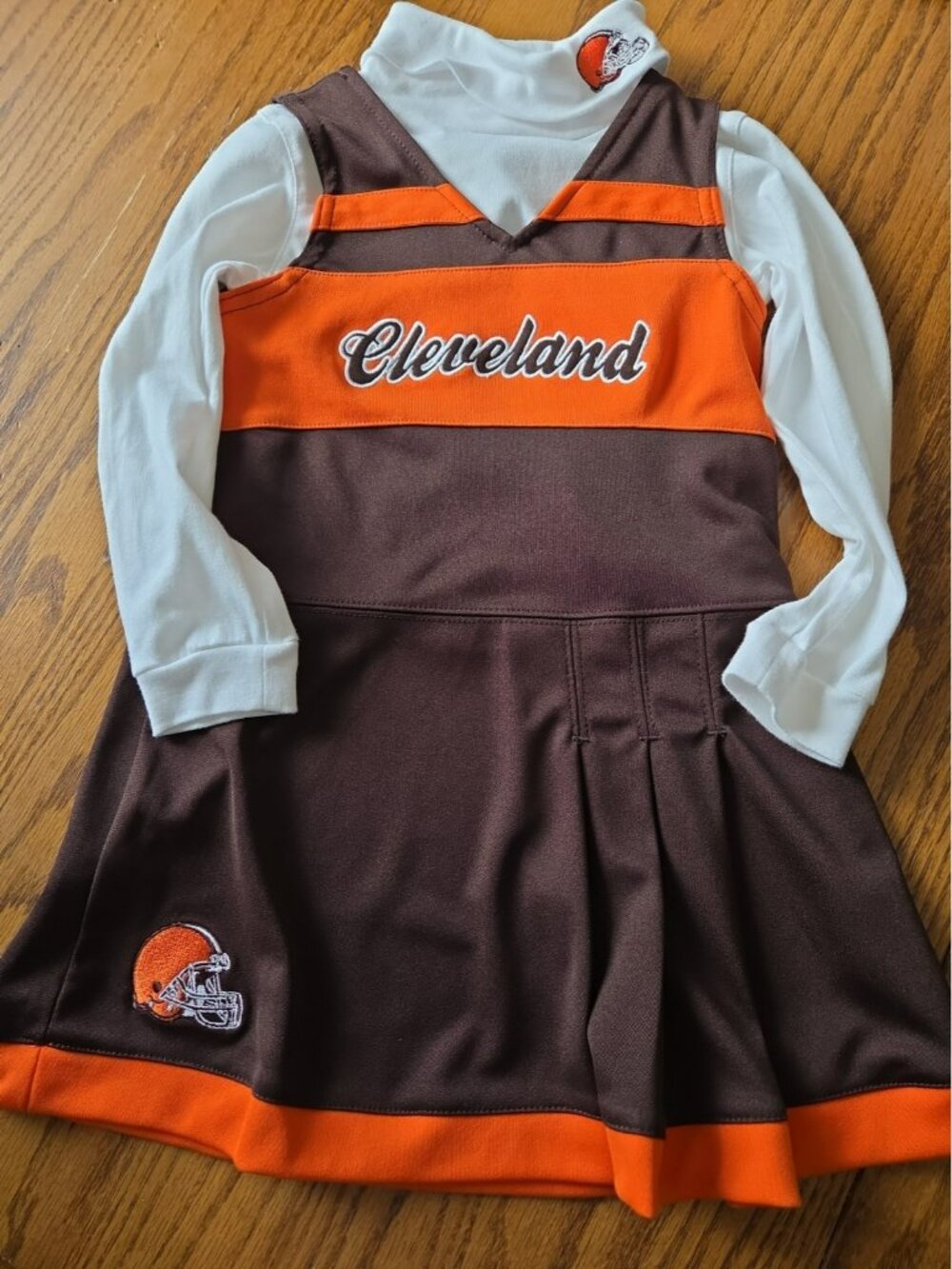 Cleveland Browns NFL Football Girls Toddler Cheerleader Outfit Dress Set 4T